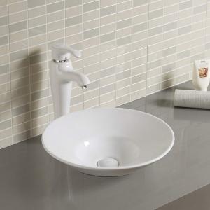 Quality Round Counter Top Bathroom Sink 450mm Wide Vintage Oval Vessel Sink Anti Acid wholesale