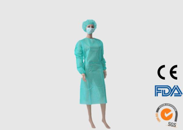 Cheap Comfortable Disposable Green Surgical Gown High Elasticity High Effective for sale