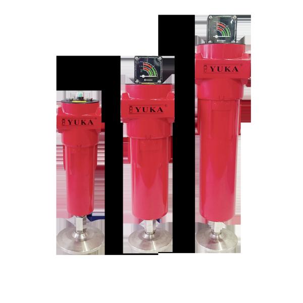 Professional Aluminum Compressed Air Filter Precision Grade 99.999% Particle