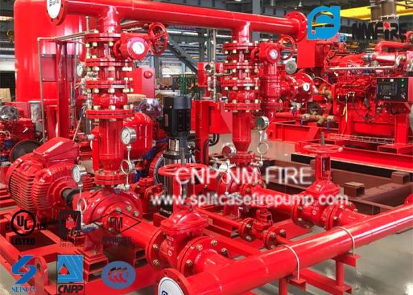 Centrifugal Skid Mounted Fire Pump Single Stage For Pipelines Bureaus