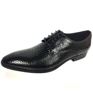 Quality Toe Mens Black Dress Shoes , Italian Handmade Plain Toe Dress Shoes Men 2018 wholesale