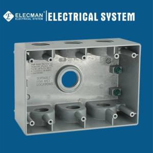 Quality Aluminum Weatherproof Outlet Box 3 Gang Metal Box wholesale