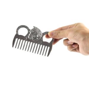 Quality Aluminium Horse Grooming Comb , 12.7cm*6.3cm Horse Mane and tail Comb wholesale