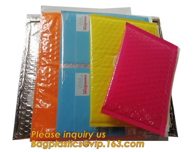 Cosmetic Pink Slider Padded Bag/Silver k Bag With Bubble,Padded Envelopes Cheap Aluminium Foil k Holographic