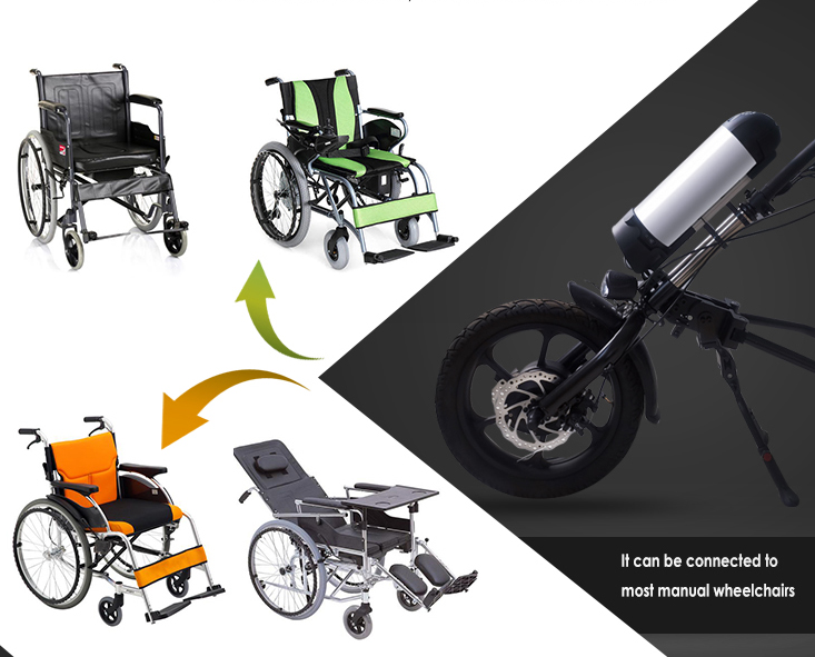 New disabled chair sports electric attachment for a wheelchair
