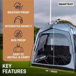 157*130*188CM 4-Person Automatic Fiberglass Frame Grey Polyester Pop Up Sports