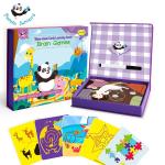 Preschool Alphabet Shape Number Early Learning Flash Cards Wipe Clean Pen