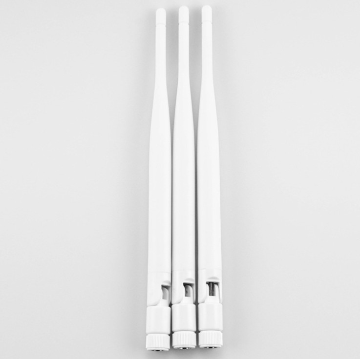 White Omni Directional Antenna External WiFi 2.4GHz 3DBI Dual Band RP SMA Connector