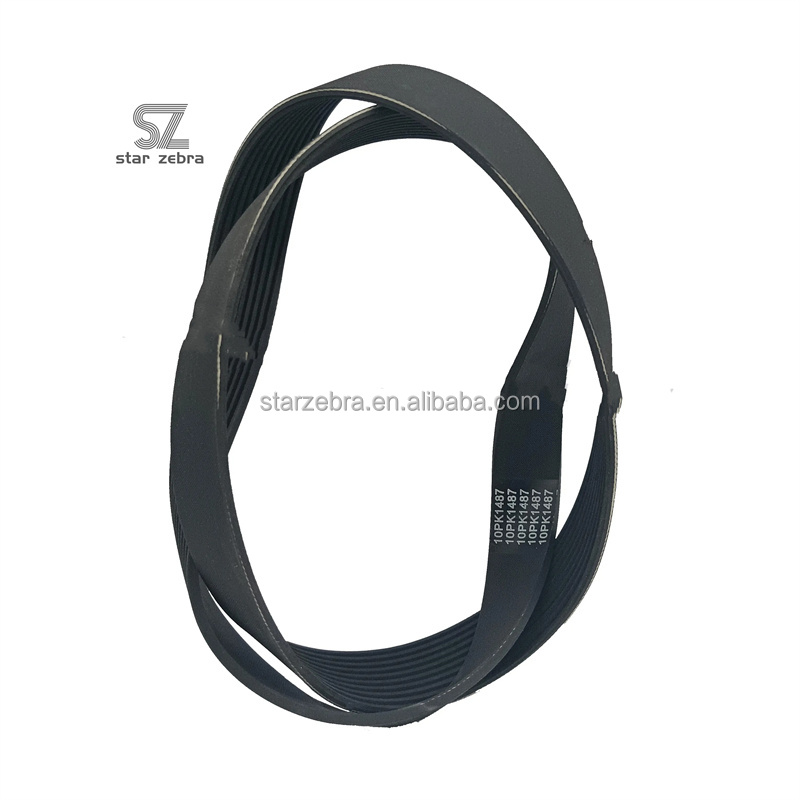 10PK1487 Rubber Fan Belt for Volvo EC210B Excavator Engine VOE11709635 Excellent Performance