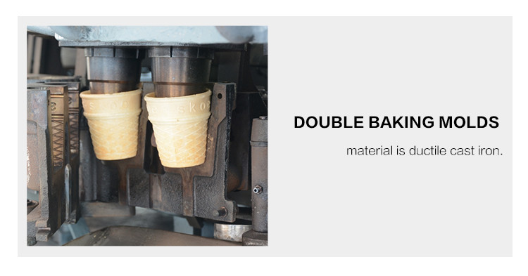 4400pcs / Hour Wafer Cone Production Line Multifunction Waffle Machine