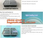 Food grade plastic disposable plastic take away bento box with 4 compartment
