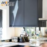 Standard Itaily Kitchen Cabinet Customized Melamine Laminated Wood Grain And