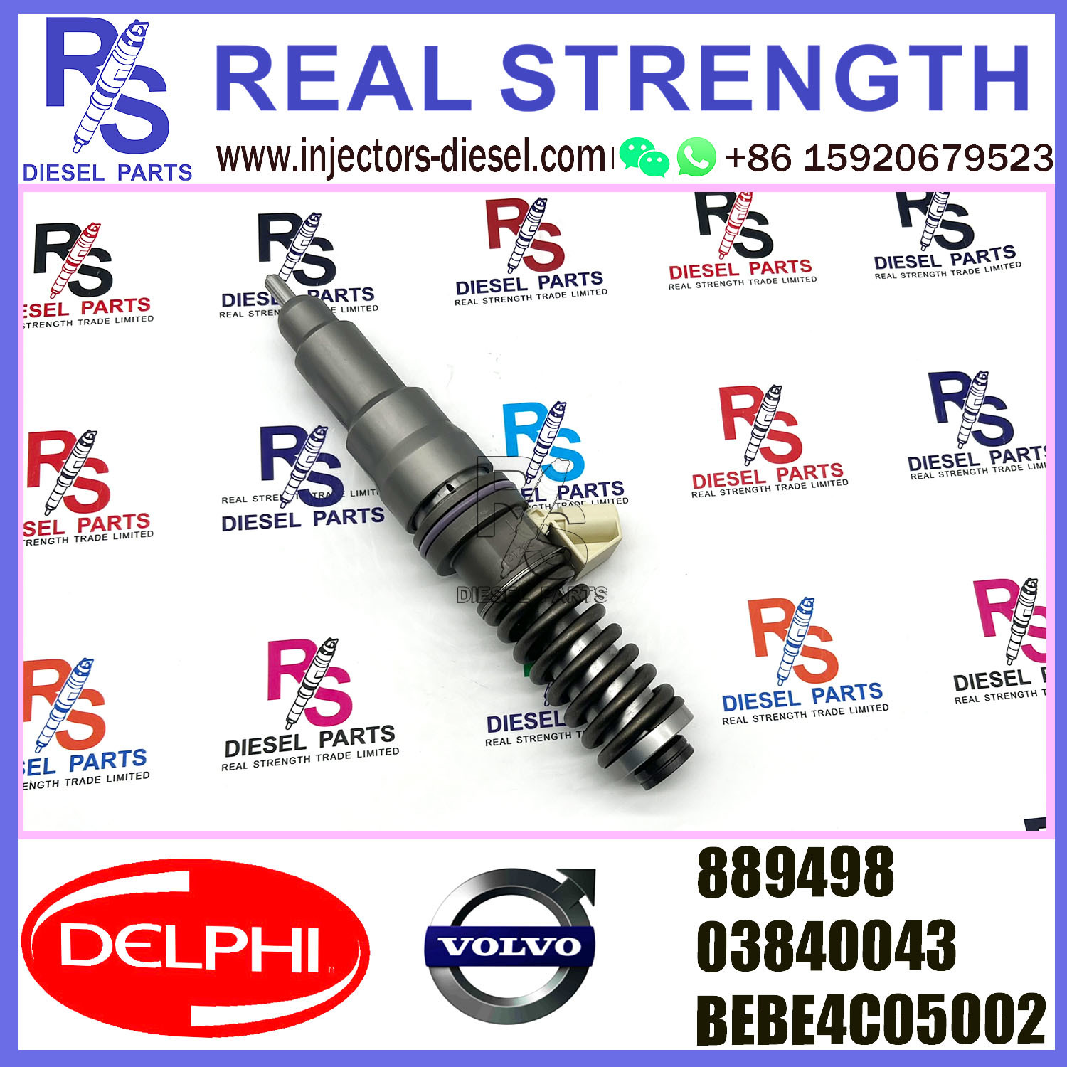 DELPHI V-O-L-V Penta Diesel Injectors 2 Pin 889498 03840043 BEBE4C05002 E1