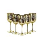 Gold Pink Plating Moet Champagne Wine Glass Dishwasher Safe For Outdoor Parties