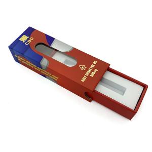Quality Locking Button Vape Cartridge Box , CR PMS Packaging Slider Box wholesale