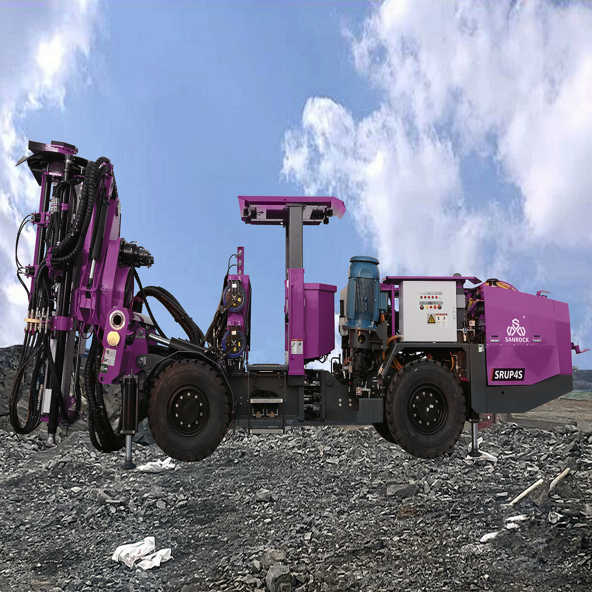 Underground Tunneling Borehole Drilling Machinery Hydraulic Jumbo Drilling Rig Equipment