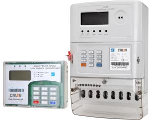 Quality Three Phase Prepaid Electricity Meters , Plc Rf Commercial Electric Meter wholesale