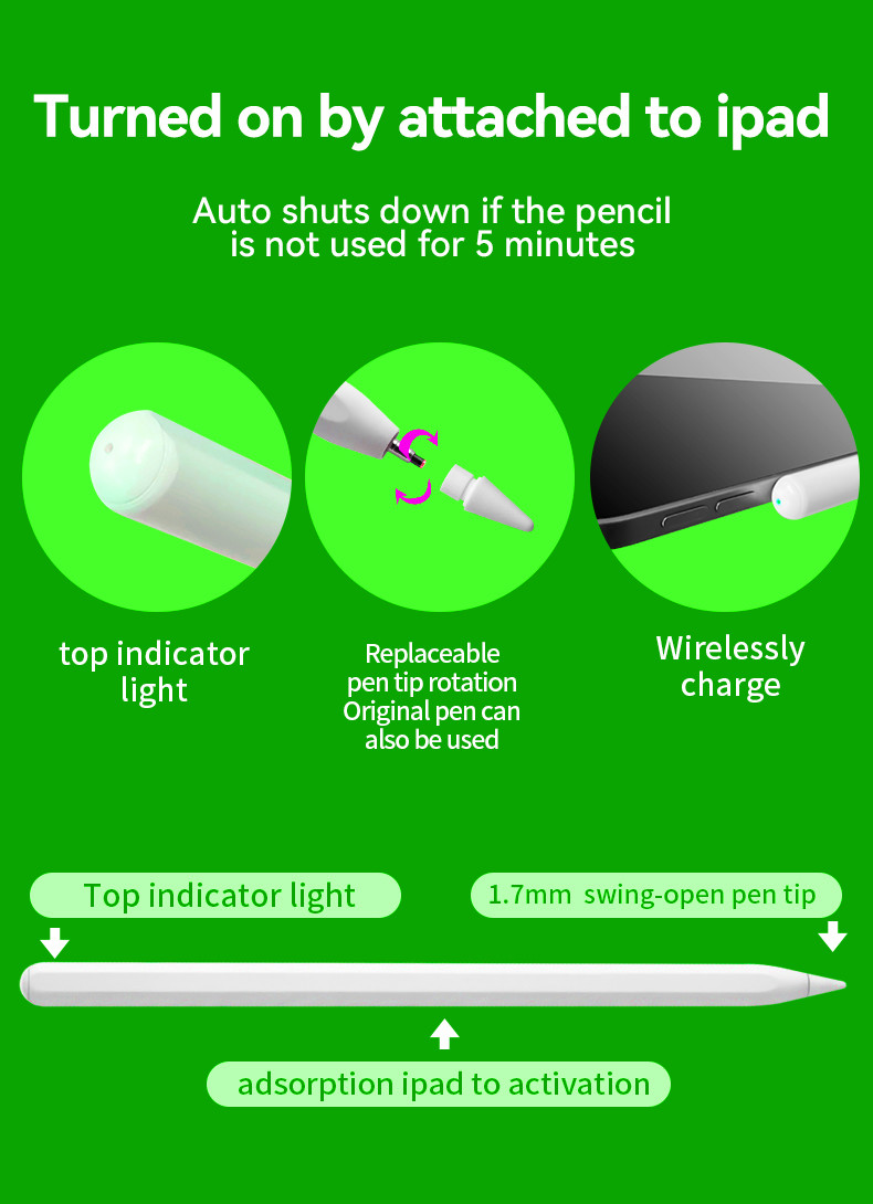 Silver 14.5cm Tablet Stylus Pen Compatible With Android / IOS / Windows