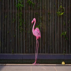 Quality Outdoor Pink Flamingo Metal Yard Art / Metal Flamingo Garden Stake wholesale