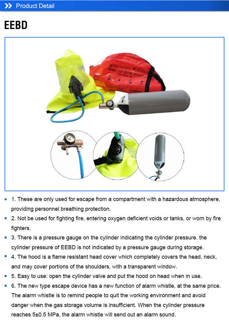 3L Cylinder Eebd Escape Breathing Device 30 MPa For Firefighting Rescue