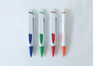 Quality White Plastic Ball Point Pen with Rubber and logo for Promotion (P3025) wholesale