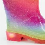 35EU Glitter Light Up Rain Boots , Flexible Non Slip Rain Boots