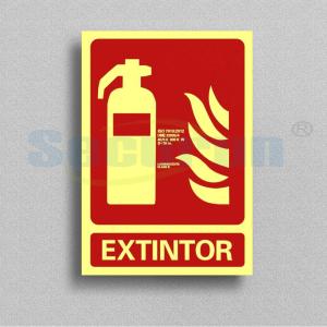 Quality Custom Aluminum Photoluminescent Fire Signs For Extinguisher wholesale