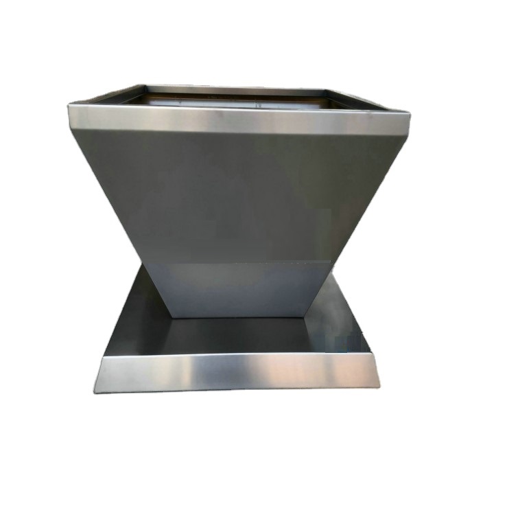Luxury garden metal gold floor vase large galvanized planter pots outdoor