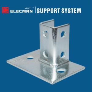 Quality Single Channel Square Flanged 2 Hole Strut Base Galvanized Stainless Steel wholesale