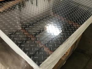 Quality Bright Aluminum Diamond Plate / Mirror Finish Checker Anti Skid Plate wholesale