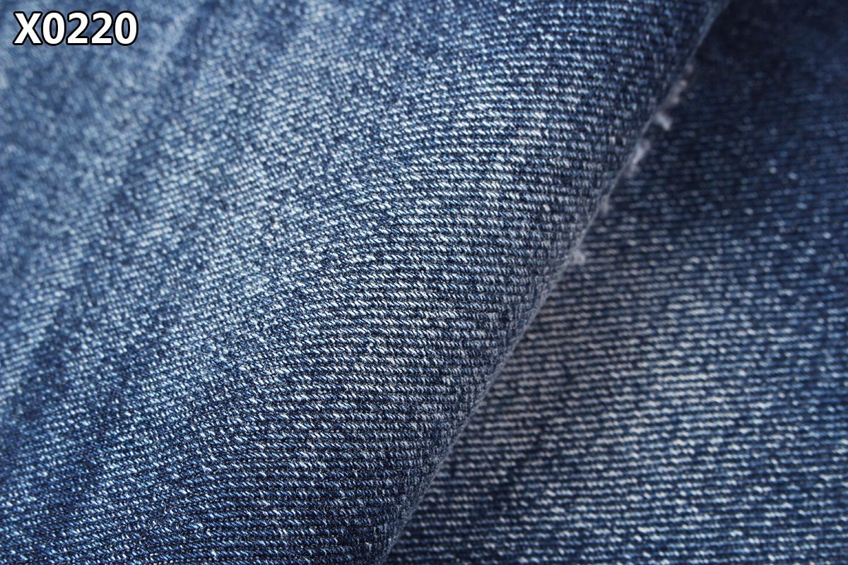 7 X 7 OE Yarn Heavy Cotton Polyester Denim Fabric No Stretch 13.6oz