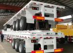 Tri Axle 2/3/4 Axle Container Cargo flat bed semi trailer 40 Ton 20/40 FT