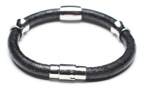 Leather Bracelet, Stainless Steel Clasp