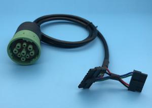 Quality Green Deutsch 9 Pin J1939 Female to Molex 10 Pin Female and 8 Pin Female Cable wholesale