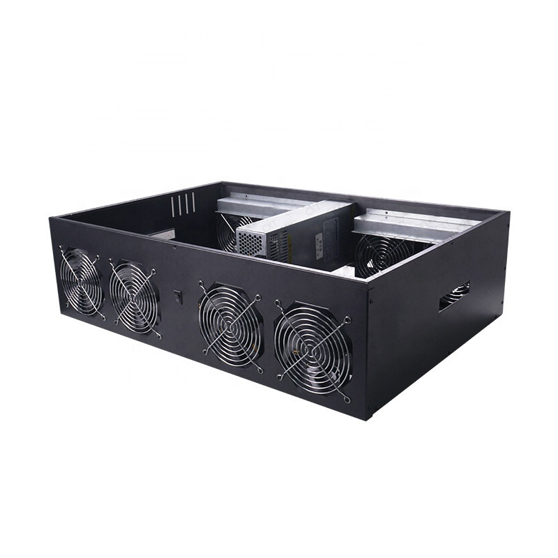 Crypto Graphics Mining Frame Rig 65mm Silent 8 GPU for ethereum