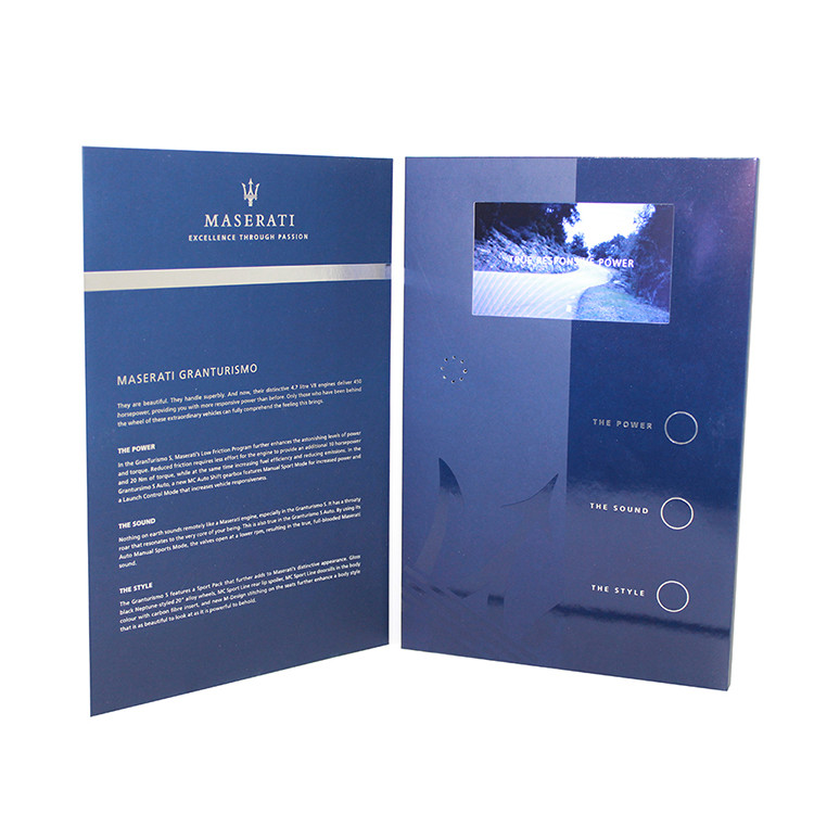 Business Gift Video In Print Brochure 7 Inch Video Book Custom Printing Hardcover