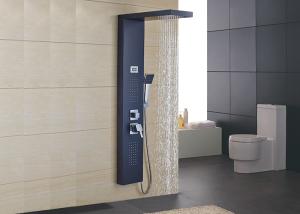 Quality Black Stainless Steel Wall Mount Shower Panel Hydromassage Design ROVATE wholesale