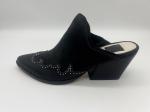 Sparkly Closed Toe Platform Womens Dress Shoes Black Soft Cow Suede Leather