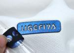 SGS OEKO Raised 2D Heat Transfer Rubber Logo Blue Color