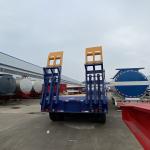 Heavy Duty Machine Transport Lowbed Semi Trailer