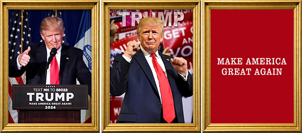 Customized President Image 3d Lenticular Print 3D Flip Effect Poster