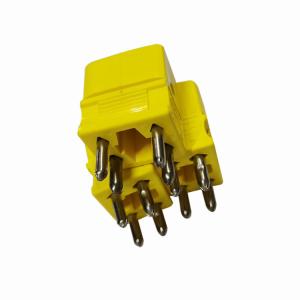 Quality 4 Hollow PIN K Type Dual Thermocouple Connector Glass Filled Nylon Plug Socket wholesale