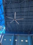 Large Hvls Industrial Ceiling Fan Application in Inner Basketball Sports Center