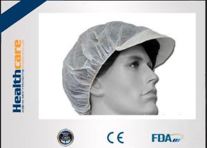 Quality Nonwoven PP Disposable Head Cap Bule/White Cap With Peaked CE ISO FDA For Food wholesale