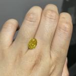 IGI Certificate CVD Loose Diamonds Oval Yellow Customizable Multi Size Diamond