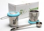 304 Dome Stainless Steel Tea Infuser Basket Double Folding Handles teapot filter