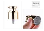 Shiny Gold AS 50ml Plastic Cosmetic Jars , Facial Airless Dispenser Bottles