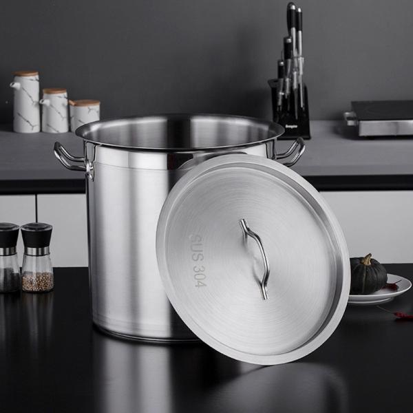 Hot Fashion Silver Heavy Duty Cooking Pot Cookware Pots Soup Pot Stainless Steel