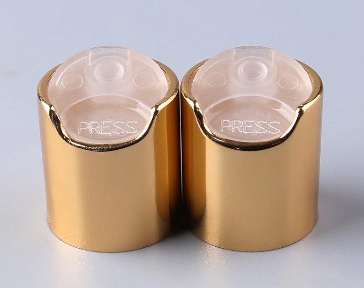 Cosmetic Packaging Flip Top Lids Plastic Non Spill Colored With Aluminum Screw