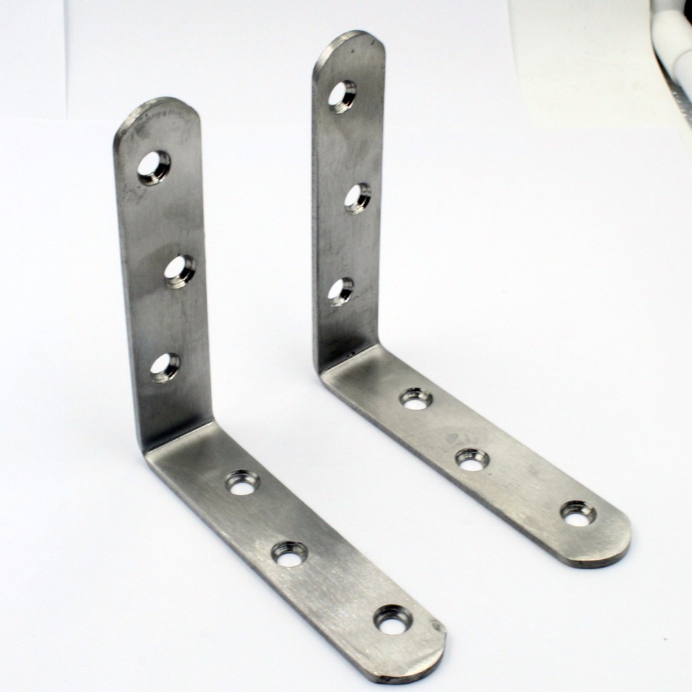 Stamped Stainless Steel L Shaped Corner Bracket for Wood Furniture for Furniture Design